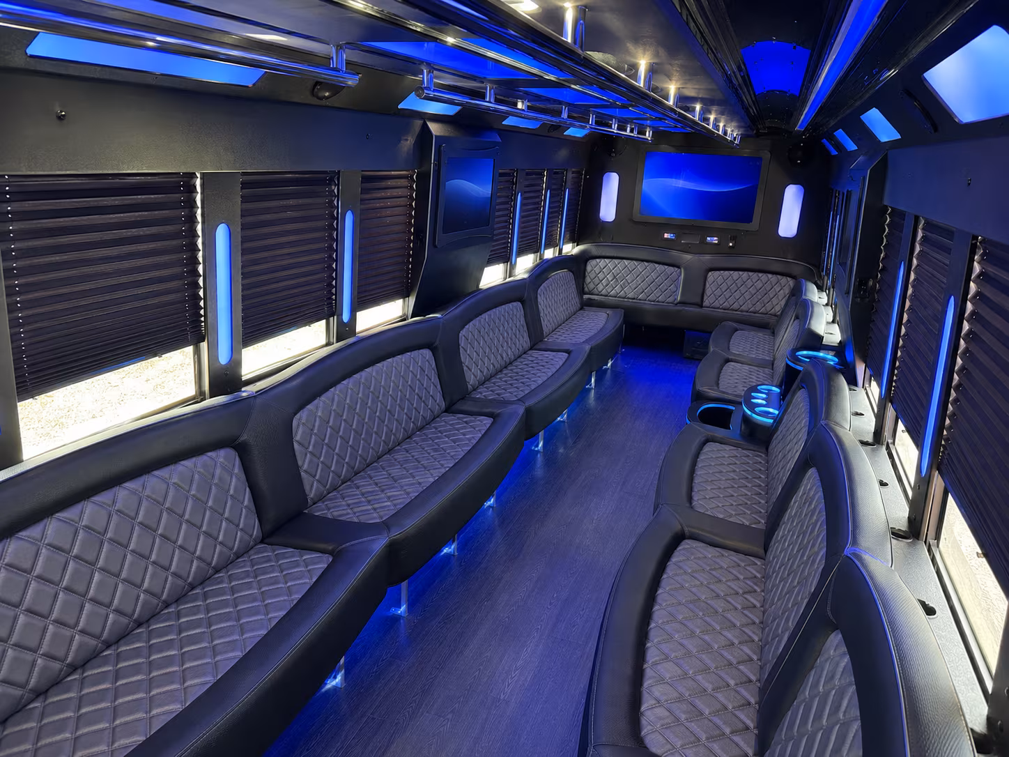 18 Passenger Party Bus Inside