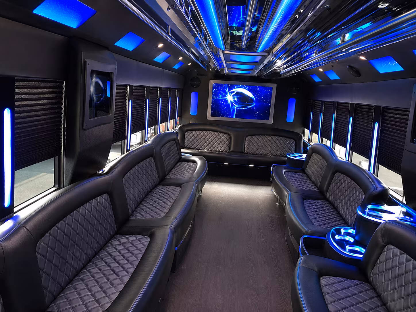 Hollywood Bachelor & Bachelorette Transportation party bus exterior