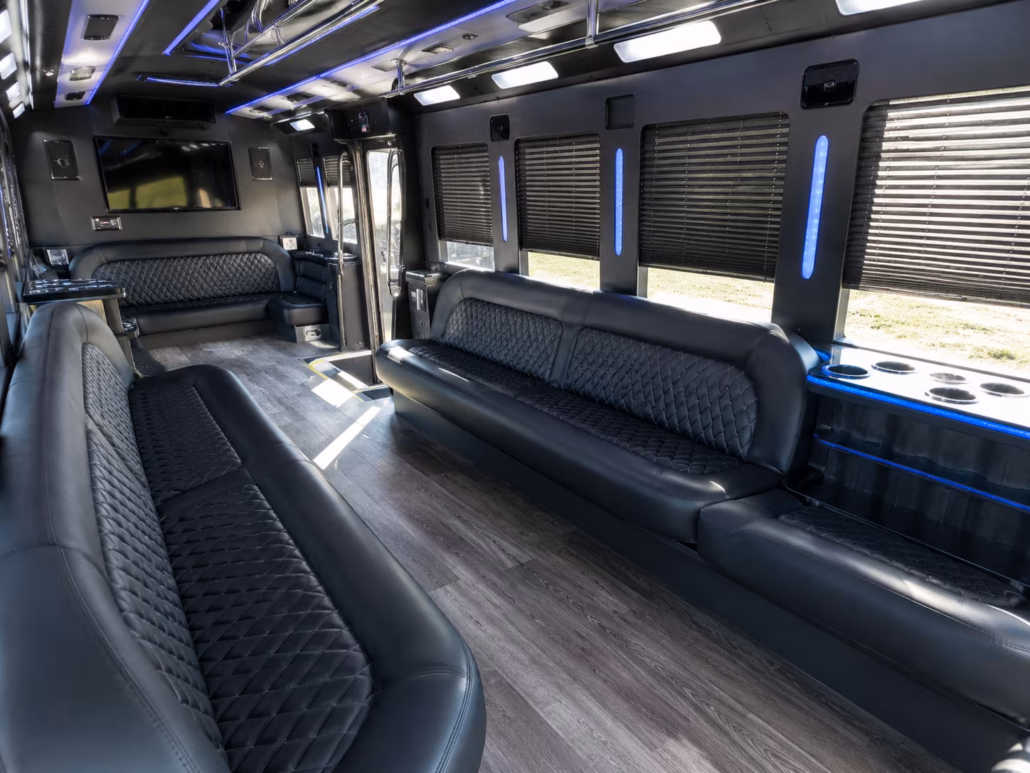 Hollywood Concert & Music Festival Transportation party bus interior