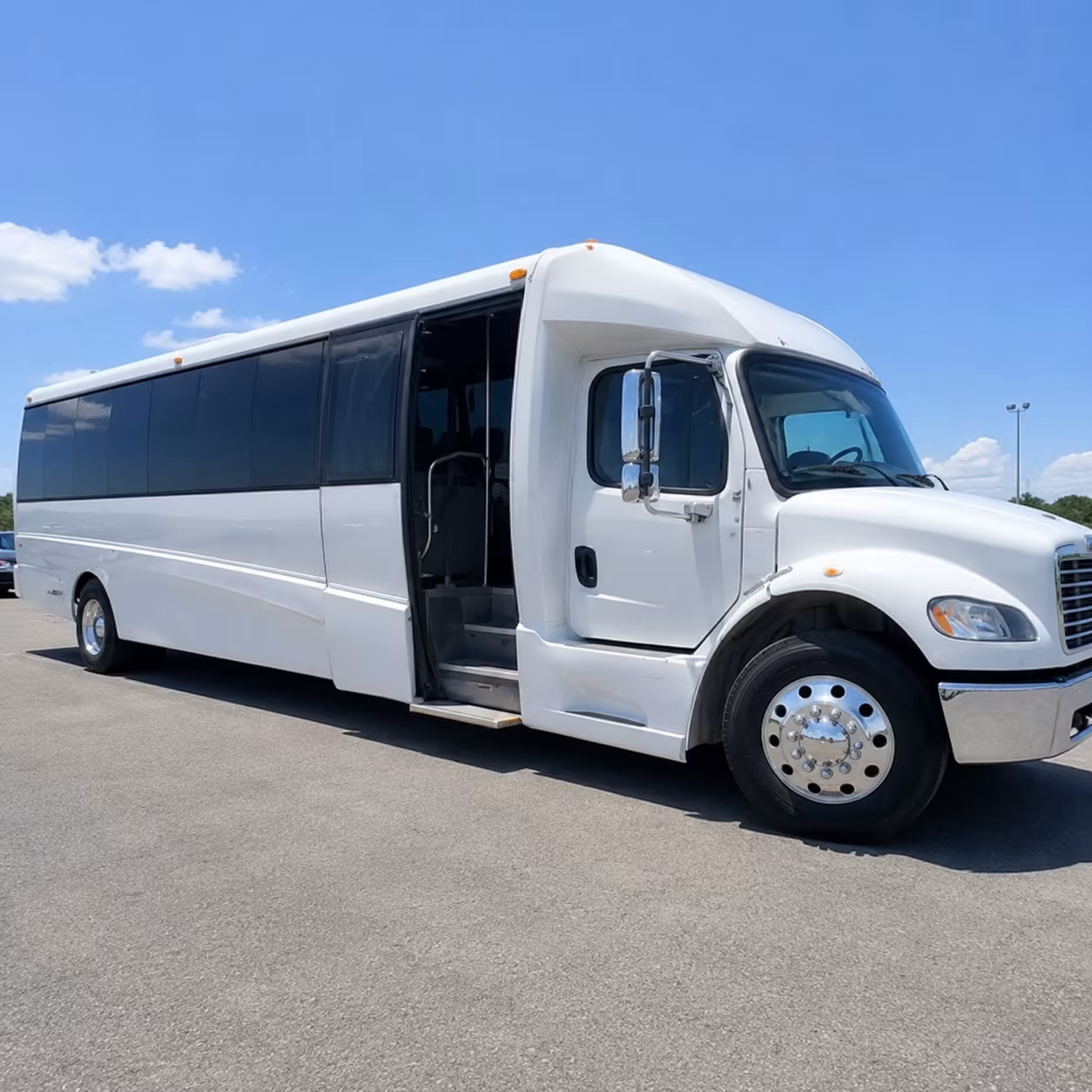 Hollywood School Event Transportation party bus exterior