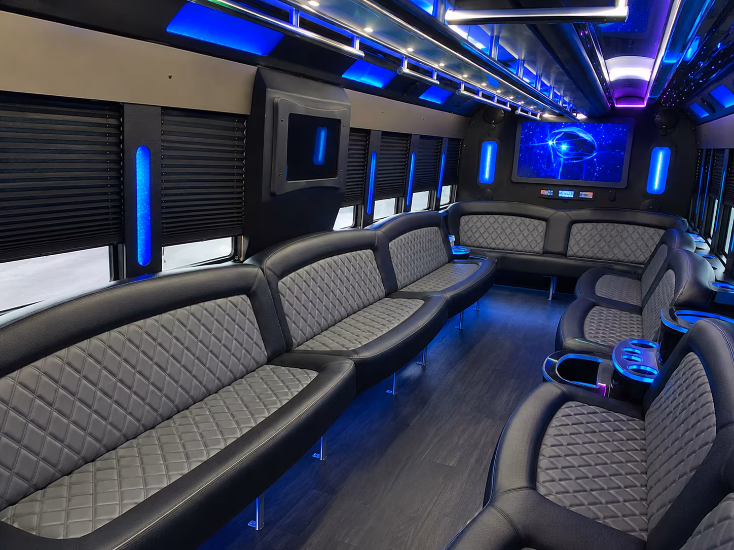 Hollywood Winery Tour & Pub Crawl Transportation party bus interior