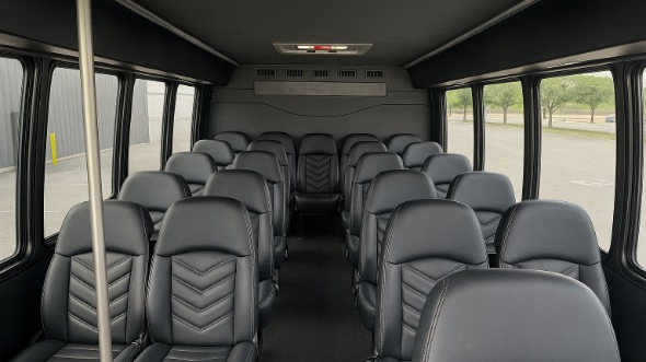 Interior of Charter Bus Company Hollywood's 25 Passenger Minibus in Hollywood