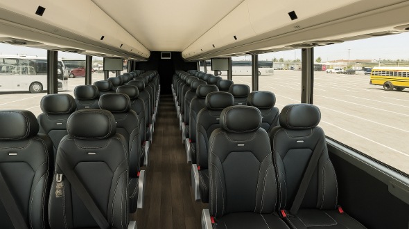 Interior of Charter Bus Company Hollywood's 30 Passenger Minibus in Hollywood