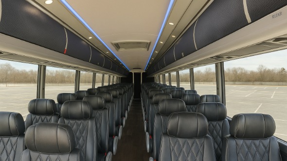 Interior of Charter Bus Company Hollywood's 47 Passenger Charter Bus in Hollywood