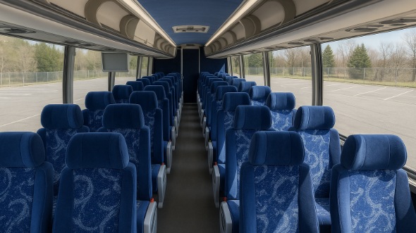 Interior of Charter Bus Company Hollywood's 51 Passenger Charter Bus in Hollywood