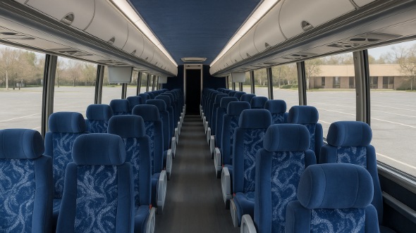 Interior of Charter Bus Company Hollywood's 55 Passenger Charter Bus in Hollywood