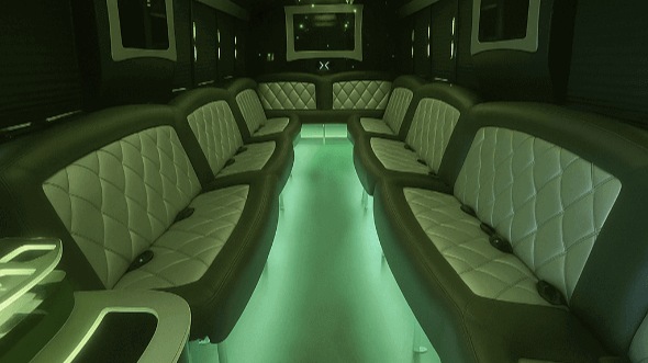 hollywood 50 passenger party bus interior